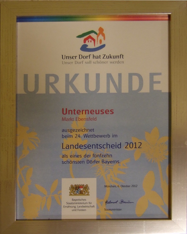 Urkunde 2012